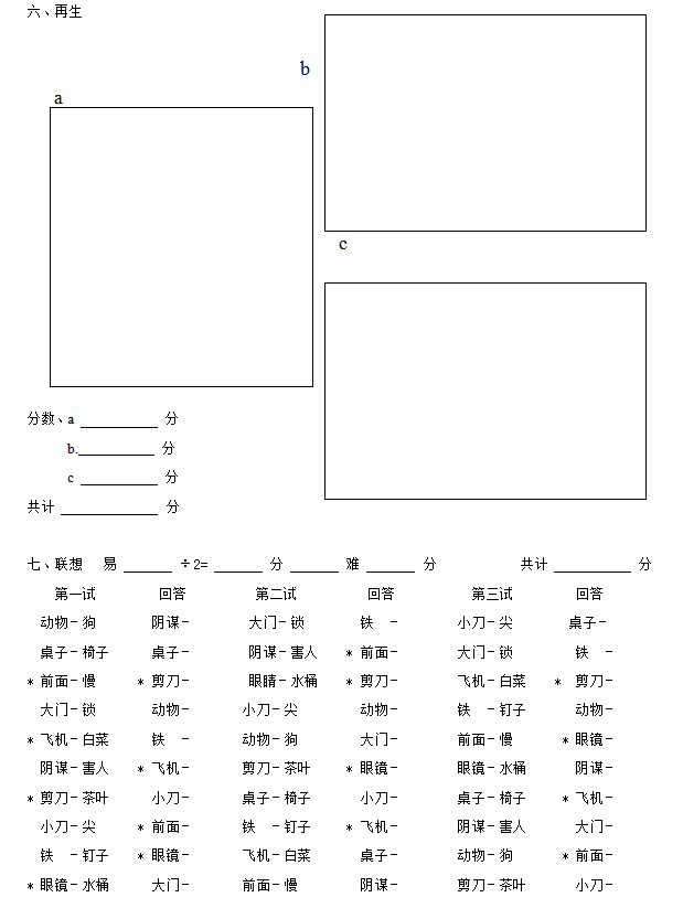  修订韦氏记忆量表（WMS－乙式）2